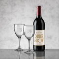 Cabernet Wine & 2 Carberry Wine Glass Gift Set (Label)